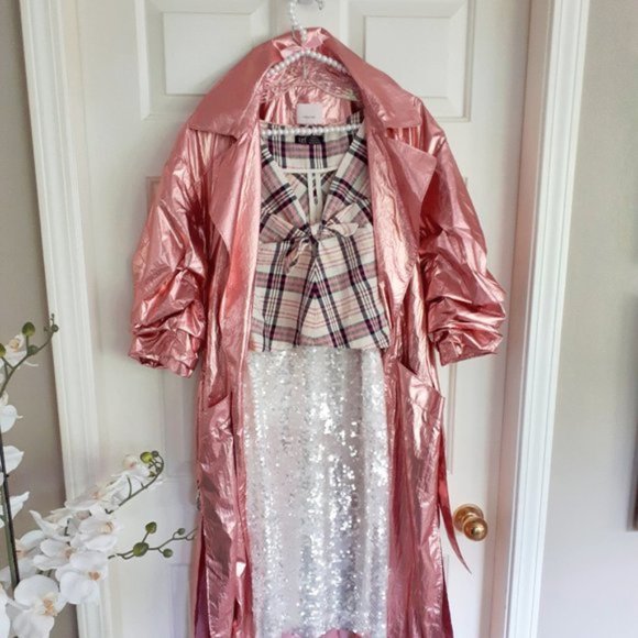 NWOT Zara checkered plaid crop top with knot bow & keyhole detail, S - Picture 10 of 14